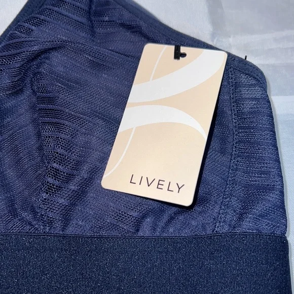 Lively The Busty Stripe Mesh Bralette,Elastic Stretch Band, Plunge Front Size 2 - Picture 5 of 7